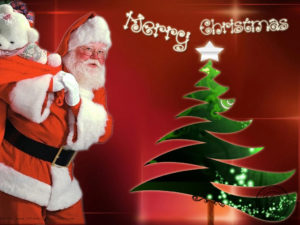 merry christmas wishes images with santa