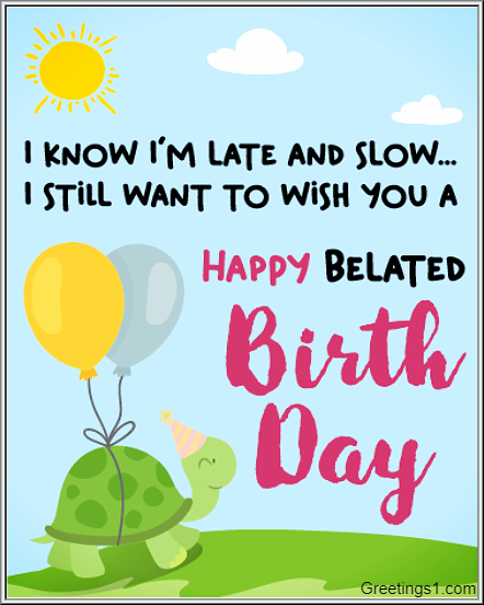 free belated birthday images