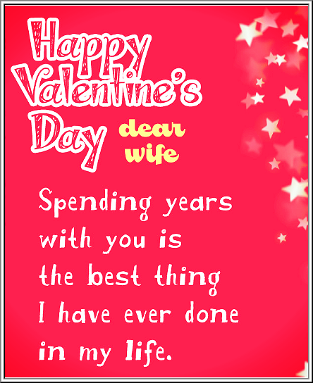 happy valentine day message for wife