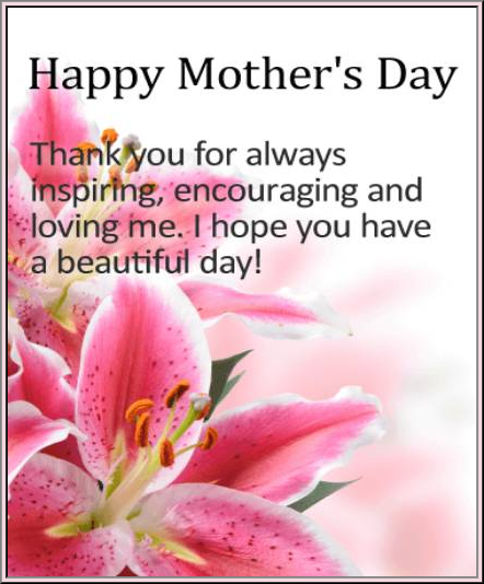 Nice Mothers Day Message Card