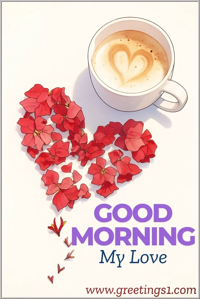 good morning coffee and rose for my love images for wish beautiful morning