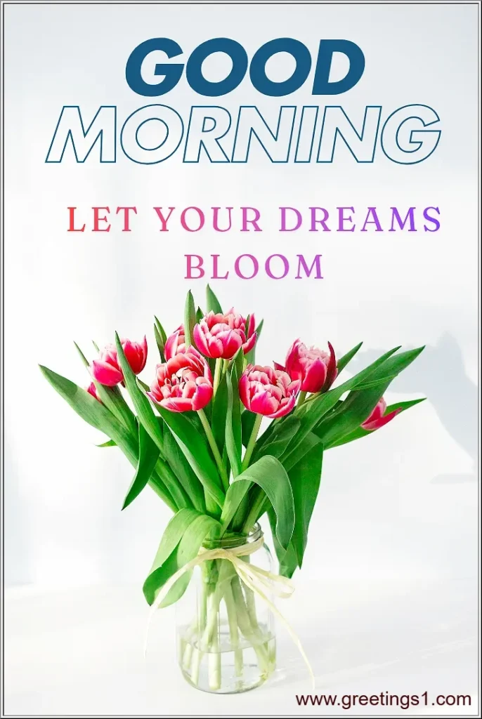 Good Morning beautiful flowers bouquet image with quotes for free download