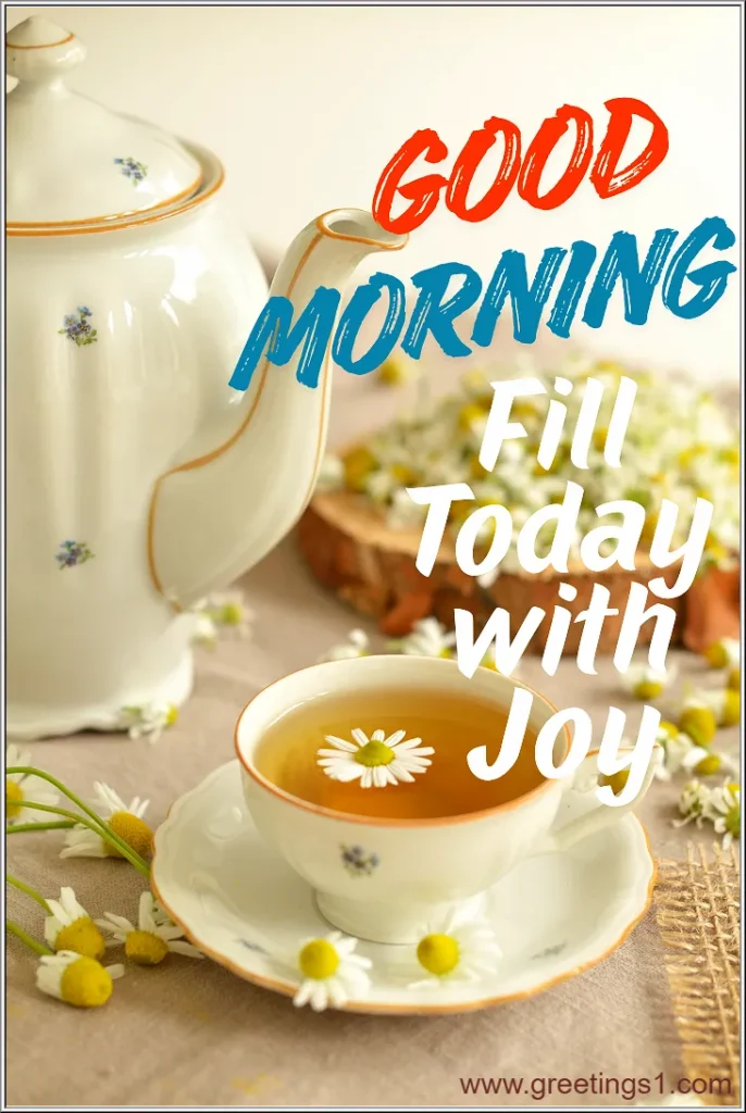 Good morning tea cup flower images with quotes